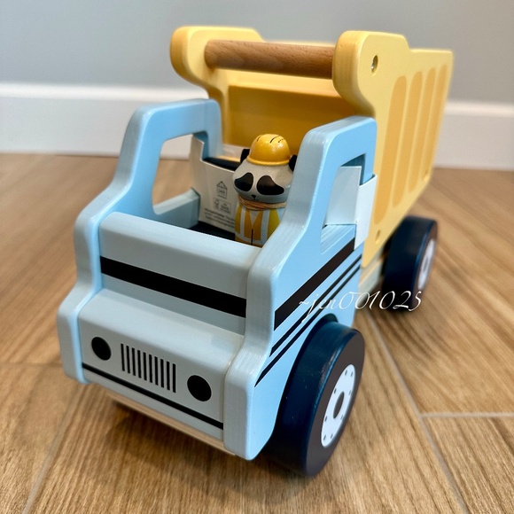Hearth & Hand Magnolia Toy Construction Truck with Raccoon Peg Pal Dump Truck - Picture 4 of 14